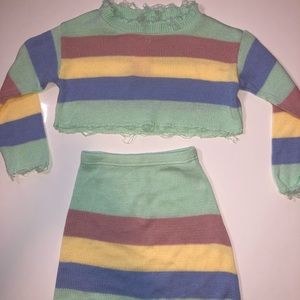 Knitted Stripe Set